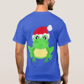 Christmas Frog Weihnachtsmannmütze Novelty Funny B T-Shirt (Rückseite)