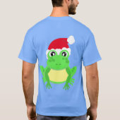 Christmas Frog Weihnachtsmannmütze Novelty Funny B T-Shirt (Rückseite)
