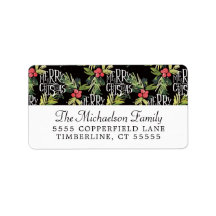 Christmas | Frohe Weihnachten - Holly Black Patter