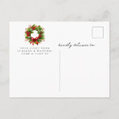 Christmas Front Door Moving Ankündigungspostkarte (Rückseite)