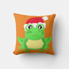 Christmas Frosch Weihnachtsmannmütze Novelty Funny Kissen