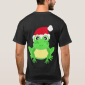 Christmas Frosch Weihnachtsmannmütze Novelty Funny T-Shirt (Rückseite)