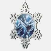 Christmas Frost Monsters Schneeflocken Zinn-Ornament (Rechts)