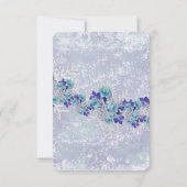 Christmas Frosty Blue Rose Save the Date (Rückseite)