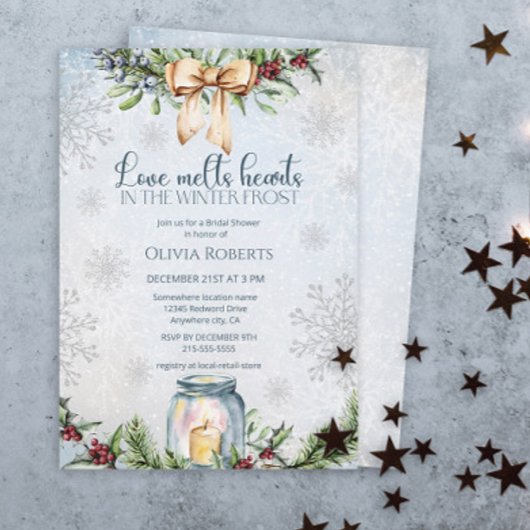 Christmas Frosty Snowly Winter Brautparty Einladung