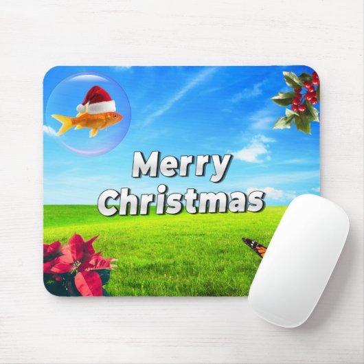 Christmas Frutiger Aero Mouse Pad Mousepad (Mit Mouse)