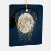 Christmas Full Moon In a Basketball Net Keramikornament (Rechts)