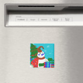 CHRISTMAS FUN MAGNETS - SNOWMAN ARTWORK - GIFTS MAGNET (In Situ (Geschirrspüler))