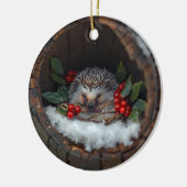 Christmas fun mice /hedgehog Holiday nature Keramik Ornament (Links)