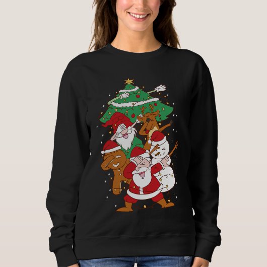 Christmas Fun Santa Deer Elf Ginger Sweatshirt (Vorderseite)
