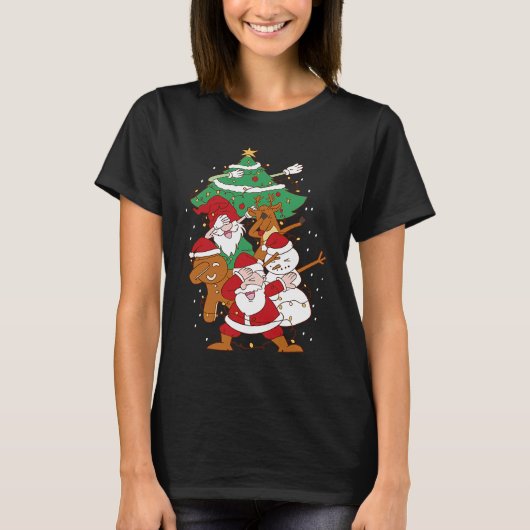 Christmas Fun Santa Deer Elf Ginger T-Shirt (Vorderseite)