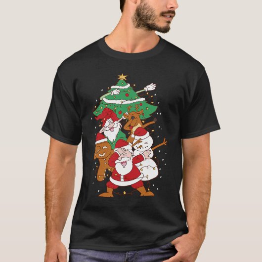 Christmas Fun Santa Deer Elf Ginger T-Shirt (Vorderseite)