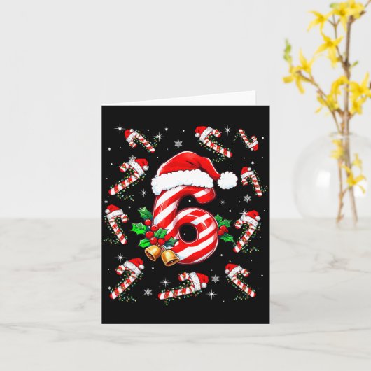 Christmas Fun Six Seven 6 7 Meme Slang Couples Can Karte (Gelbe Blume)