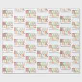 Christmas Funky Schriftart und Text Personalisiert Geschenkpapier (Flach)