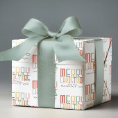 Christmas Funky Schriftart und Text Personalisiert Geschenkpapier