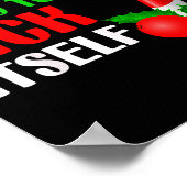 Christmas Funny Candy Canes It`s Not Going To Lick Poster (Ecke)