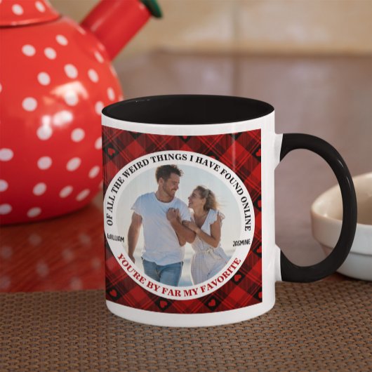 Christmas Funny Couple Foto Buffalo Rahmen Tasse