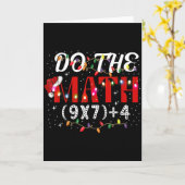 Christmas Funny Do The Math Meme (9x7)+4 Gift Lear Karte (Gelbe Blume)