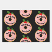 Christmas Funny Donut Wreath personalisieren Geschenkpapier Set (Vorderseite)