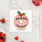 Christmas Funny Donut Wreath personalisieren Serviette (Beispiel)
