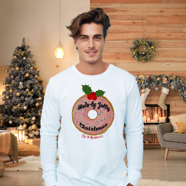 Christmas Funny Donut Wreath personalisieren T-Shirt