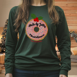 Christmas Funny Donut Wreath personalisieren T-Shirt