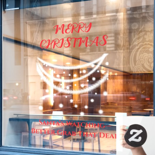 Christmas Funny Fensteraufkleber (Café-Fenster)