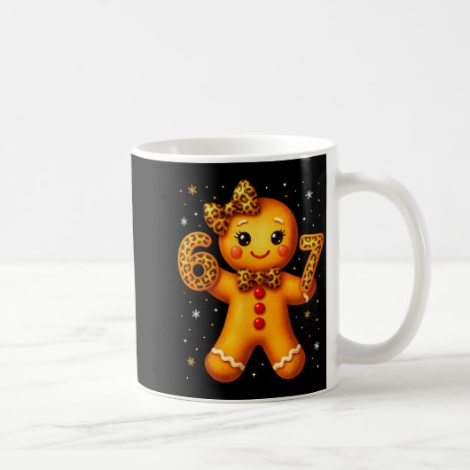 Christmas Funny Gingerbread Six Seven 67 Leopard B Kaffeetasse (Rechts)