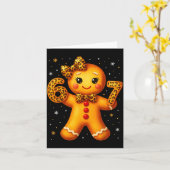 Christmas Funny Gingerbread Six Seven 67 Leopard B Karte (Gelbe Blume)