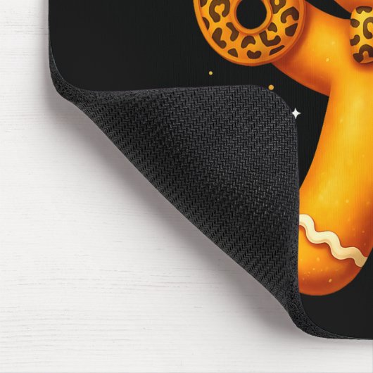 Christmas Funny Gingerbread Six Seven 67 Leopard B Mousepad (Ecke)