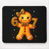 Christmas Funny Gingerbread Six Seven 67 Leopard B Mousepad (Vorne)
