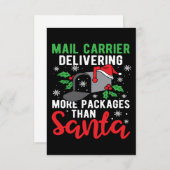 Christmas Funny Holiday Mailman Postman Sprichwort Dankeskarte (Vorne/Hinten)