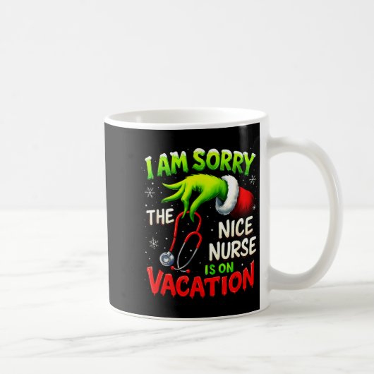 Christmas Funny I Am Sorry The Niche Nurse Santa H Kaffeetasse (Rechts)