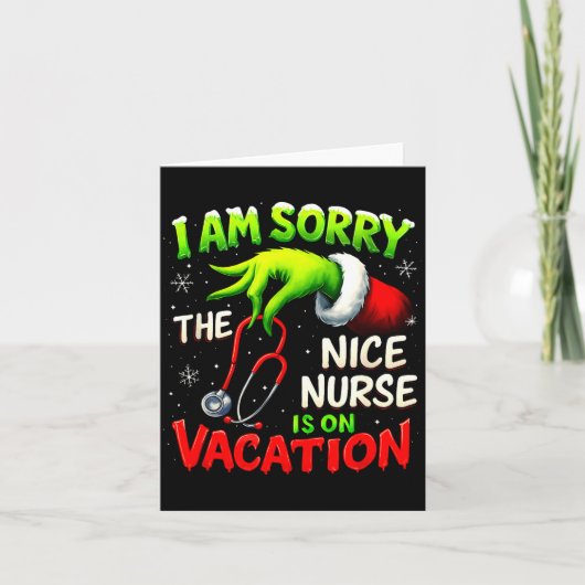 Christmas Funny I Am Sorry The Niche Nurse Santa H Karte (Vorderseite)