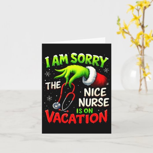 Christmas Funny I Am Sorry The Niche Nurse Santa H Karte (Gelbe Blume)