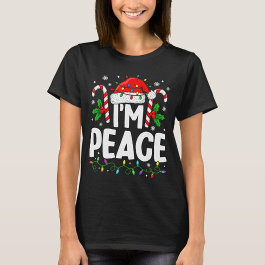 Christmas Funny I Come In Peace Couple Matching Me T-Shirt (Vorderseite)