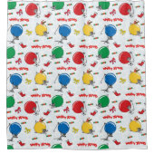 Christmas funny mouse with balls duschvorhang (Vorderseite)