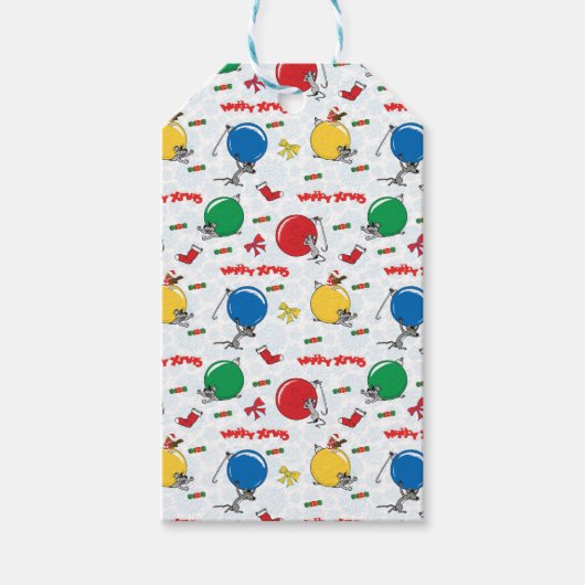 Christmas funny mouse with balls geschenkanhänger (Vorderseite)