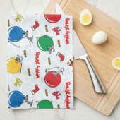 Christmas funny mouse with balls geschirrtuch (Viertel Falte)