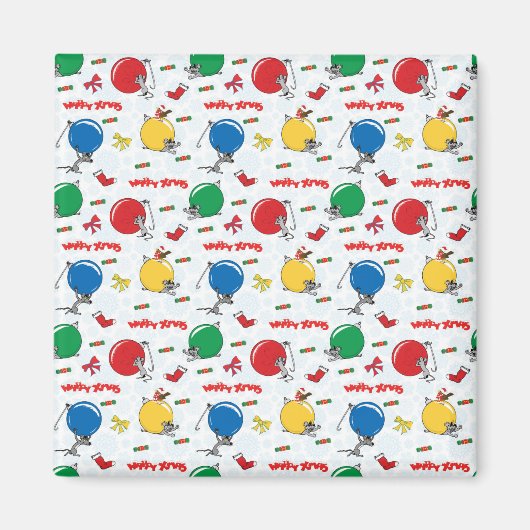 Christmas funny mouse with balls magnet (Vorne)