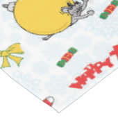 Christmas funny mouse with balls tischdecke (Schrägansicht)
