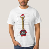 Christmas Funny Mugshot Guilty Giraffe T-Shirt (Vorderseite)