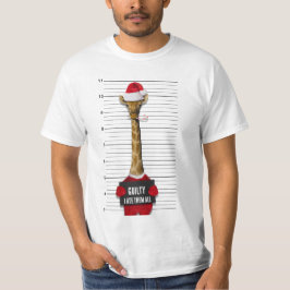 Christmas Funny Mugshot Guilty Giraffe T-Shirt