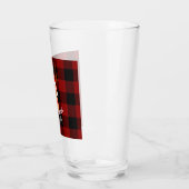 Christmas Funny Reindeer Buffalo Kariert Custom Glas (Links)