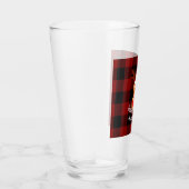 Christmas Funny Reindeer Buffalo Kariert Custom Glas (Rechts)