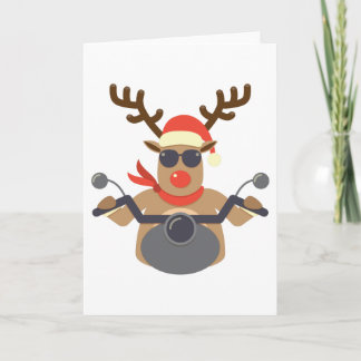Christmas Funny Rudolf Biker Motorrad Feiertagskarte