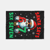 Christmas Funny Santa Says Six Seven 67 Meme Boys Fleecedecke (Vorderseite (Horizontal))
