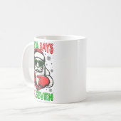 Christmas Funny Santa Says Six Seven 67 Meme Xmas  Kaffeetasse (Vorderseite Links)