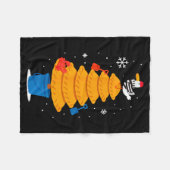 Christmas Funny Seagull Cornish Pasty Holiday Desi Fleecedecke (Vorderseite (Horizontal))