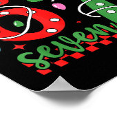 Christmas Funny Six Seven 6 7 Meme Gen Alpha Slang Poster (Ecke)